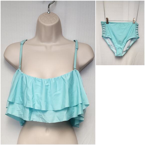 REPREVE 2PC Bikini Swimsuit Teal Size XL NWT - Picture 1 of 9